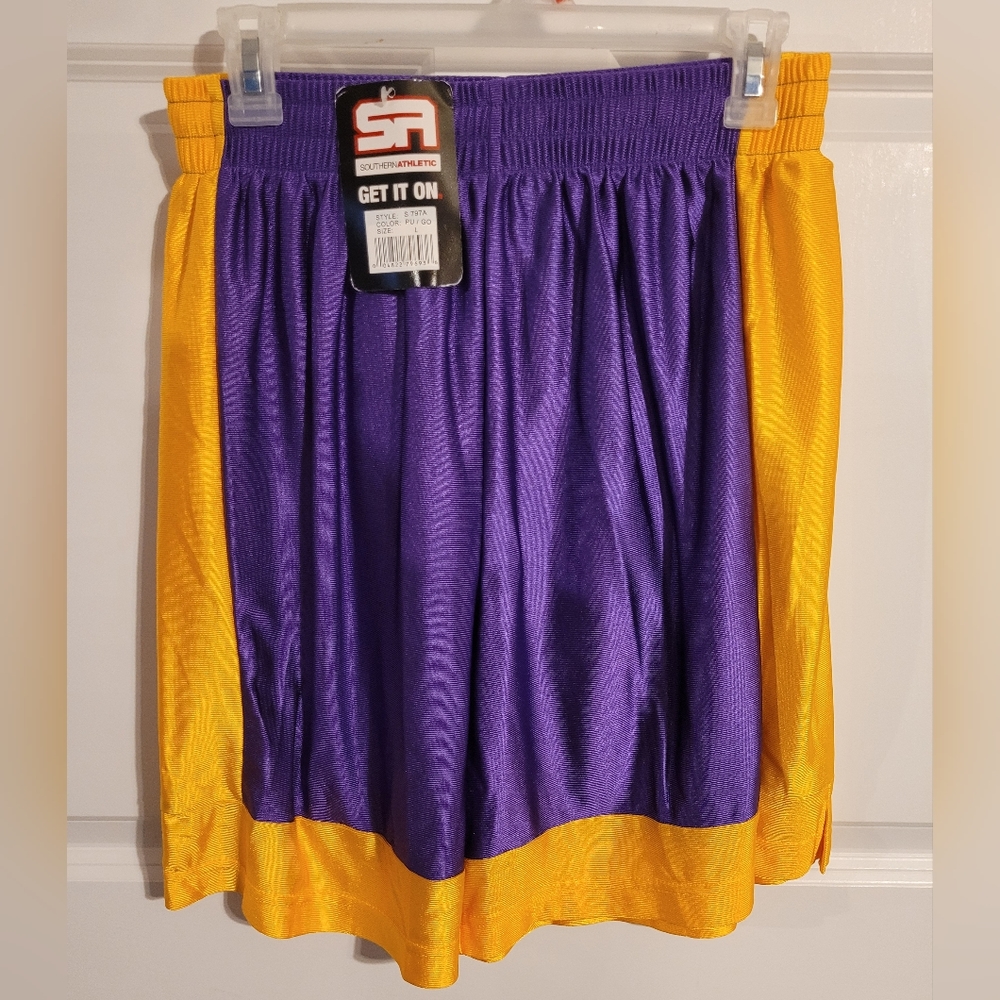 NEW Southern Athletic basketball shorts purple/gold